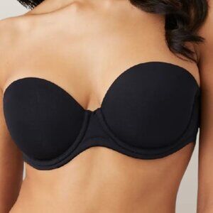 Wacoal Red Carpet Strapless Full Bust Underwire Bra Color Black Size 32DD NWT
